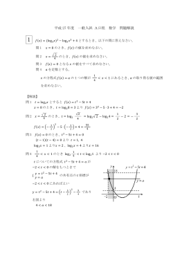 平成 27 年度 一般入試 A日程 数学 問題解説