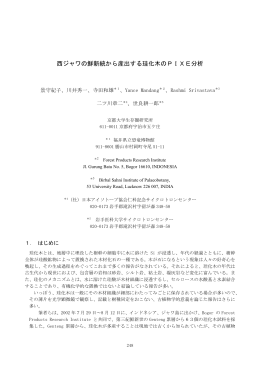 西ジャワの鮮新統から産出する珪化木のPIXE分析