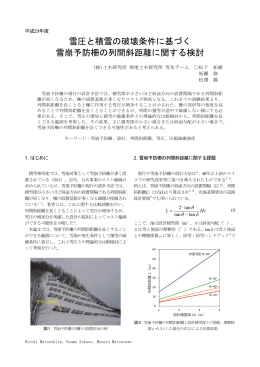 雪圧と積雪の破壊条件に基づく 雪崩予防柵の列間斜