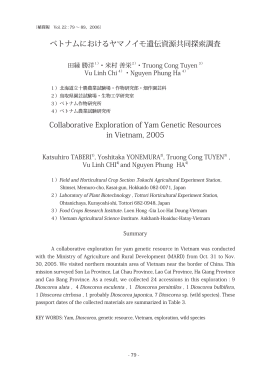 ベトナムにおけるヤマノイモ遺伝資源共同探索調査 Collaborative