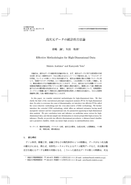 高次元データの統計的方法論