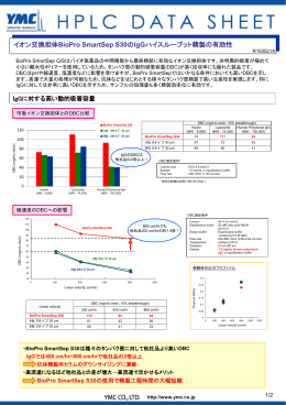 ハイスループットイオン交換担体によるIgG精製の有効性