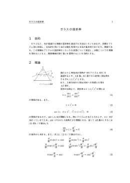 ガラスの屈折率