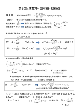 第5回：演算子・固有値・期待値