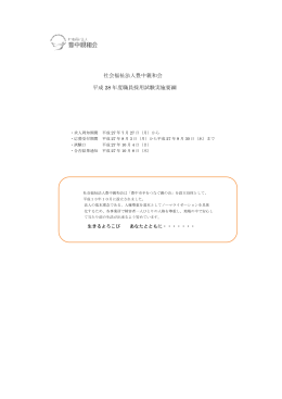 平成28年度職員採用試験実施要網（PDF）