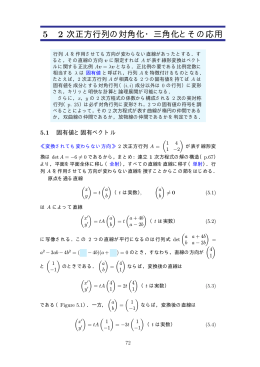5 2 次正方行列の対角化・三角化とその応用
