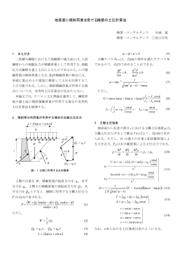 地表面に傾斜荷重を受ける擁壁の土圧計算法