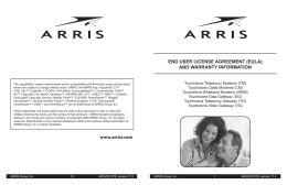 www.arrisi.com END USER LICENSE AGREEMENT (EULA) AND