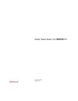 Oracle&reg; Solaris Studio 12.4: 数値計算ガイド