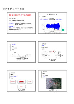 第1回 信号とシステムの基礎