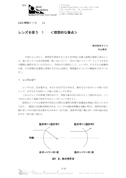 レンズを使う 1 ＜理想的な像点＞