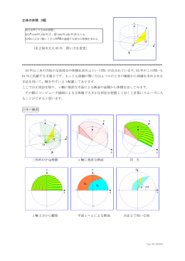 立体の体積 3題 （名古屋市立大 05 年 問い方を変更
