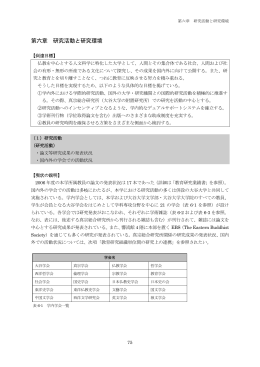 第六章 研究活動と研究環境