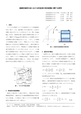 直線状海岸付近における吹送流の流況変動に関する研究 y f K 0 = =v &delta; &delta;