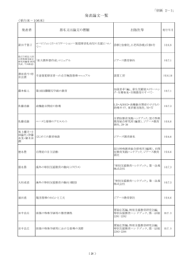 発表論文一覧 - 国立特殊教育総合研究所