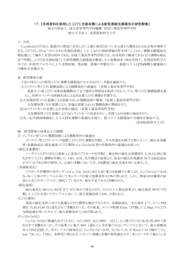 汎用原料を使用した CZTS 光吸収層による新型薄膜太陽電池の研究開発