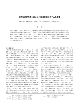 膜の動的変形を対象とした画像計測システムの構築