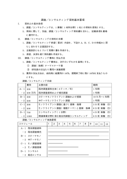 調査／コンサルティング契約基本要項