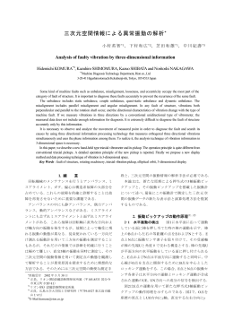 三次元空間情報による異常振動の解析*