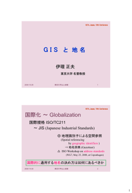 GIS と 地名 - GITA