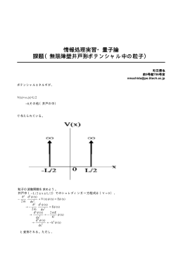 情報処理実習・量子論 課題（無限障壁井戸形ポテンシャル中の粒子）