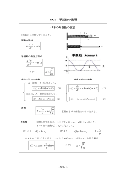 NO1 単振動の復習