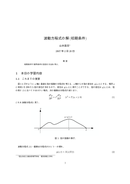 波動方程式の解(初期条件)