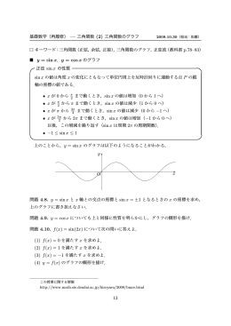 三角関数のグラフ
