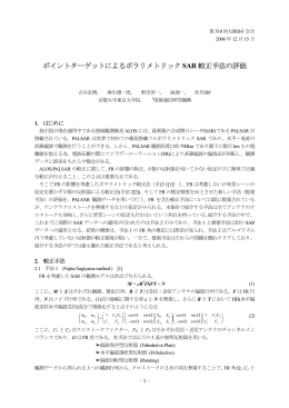 ポイントターゲットによるポラリメトリック SAR 較正手法の評価