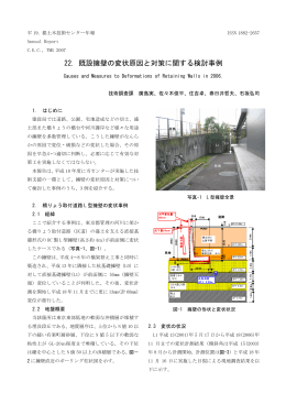 22. 既設擁壁の変状原因と対策に関する検討事例