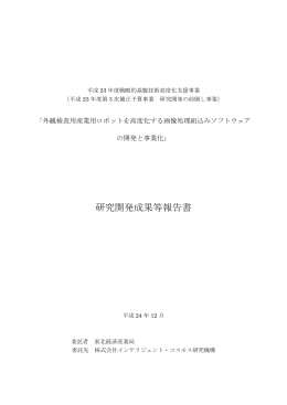 研究開発成果等報告書