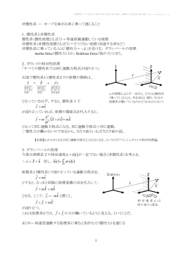 非慣性系座標と、コリオリ力