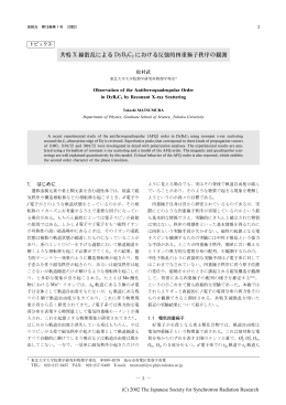 共鳴 X 線散乱による DyB 2C2 における反強的四重