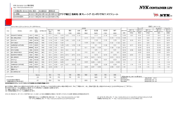 【アジア輸出】 海峡地・東マレーシア・カンボジア向け スケジュール