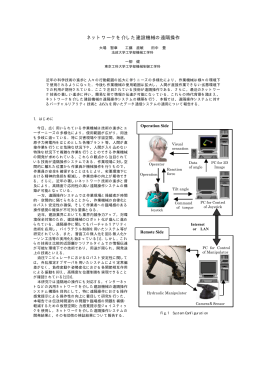 ネットワークを介した建設機械の遠隔操作