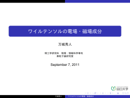 ワイルテンソルの電場・磁場成分