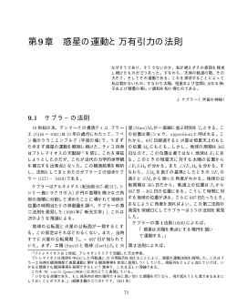 第 章 惑星の運動と万有引力の法則