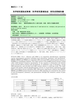 研究成果報告書 - KAKEN - 科学研究費助成事業データベース