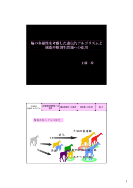 解の多様性を考慮した遺伝的アルゴリズムと 構造形態創生問題への応用
