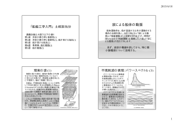 波による船体の動揺 - 生産環境工学専攻 船舶工学特別コース