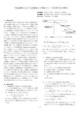 「来島海峡における送電線と小型船のレーダ反射信号の解析」