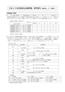 航海用レーダー整備士試験問題と標準解答