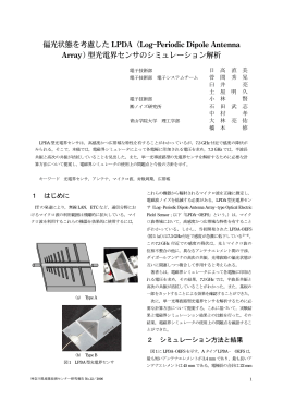 偏光状態を考慮した LPDA（Log-Periodic Dipole Antenna Array)型