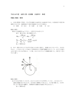 平成 16 年度 技術士第一次試験 共通科目 物理 問題と解説・解答