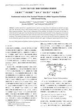 2点吊り振子の捩り振動の強制振動の数値解析 大庭勝久 *1*2 舟田敏雄