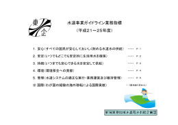 水道事業ガイドライン業務指標 （平成21～25年度）