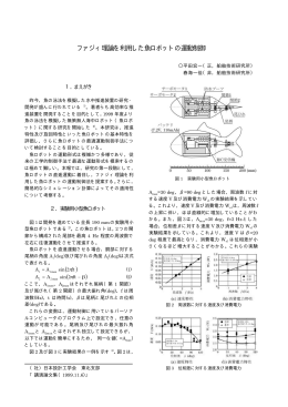 ファジィ理論を利用した魚ロボットの運動制御 ( )ft (