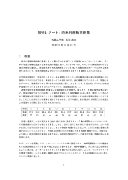 技術レポート: 時系列解析事例集