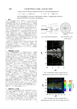 円形衝突噴流の流動と温度場の解析 501