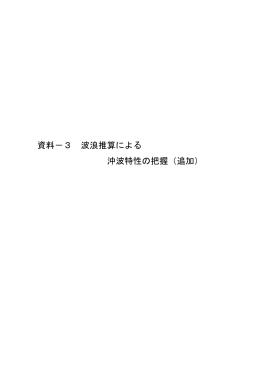（資料3）波浪推算による沖波特性の把握（追加）（PDF：6464KB）